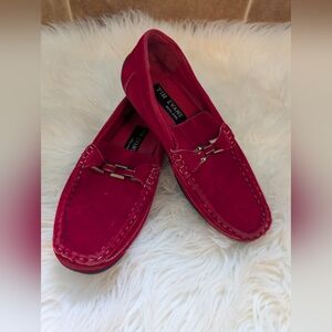 Saks Fifth Avenue Red Suede Men's Loafers